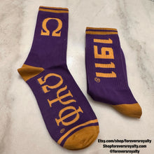 Load image into Gallery viewer, Omega Psi Phi socks