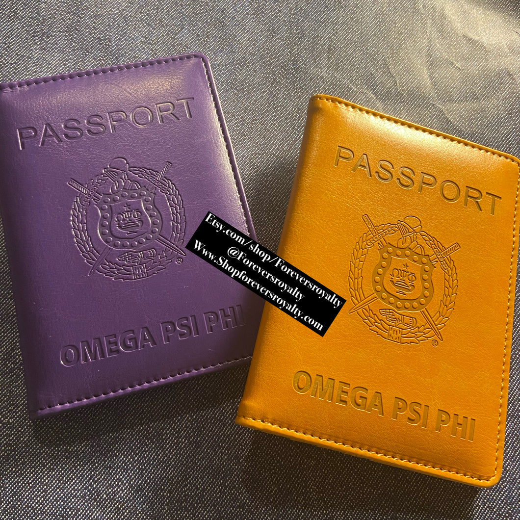 Omega Psi Phi passport cover
