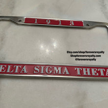 Load image into Gallery viewer, Delta Sigma Theta license plate frame
