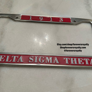 Delta Sigma Theta license plate frame