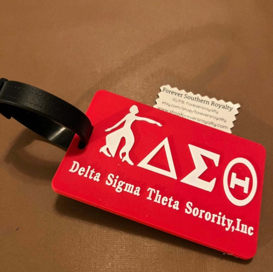 Delta Sigma Theta luggage tag