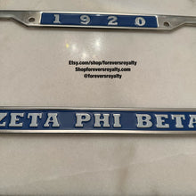Load image into Gallery viewer, Zeta Phi Beta license plate frame