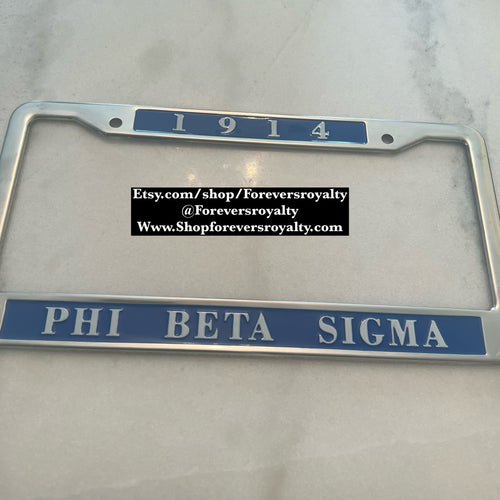 Phi Beta Sigma license plate frame