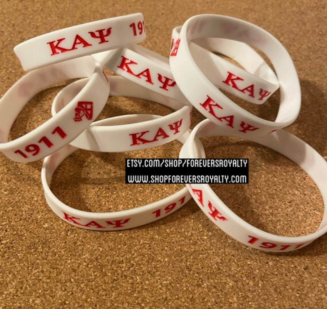 White Kappa Alpha Psi wristband