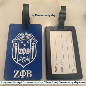 Zeta Phi Beta luggage tag