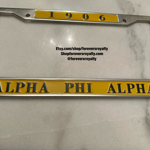 Alpha Phi Alpha license plate frame