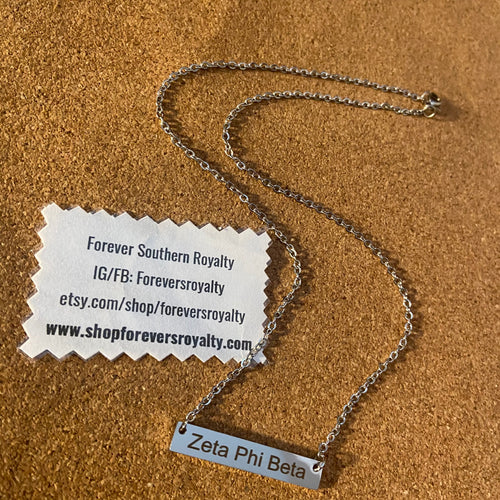 Zeta Phi Beta necklace